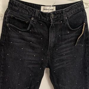 Studded Harley jeans. Reformation. NWT size 29